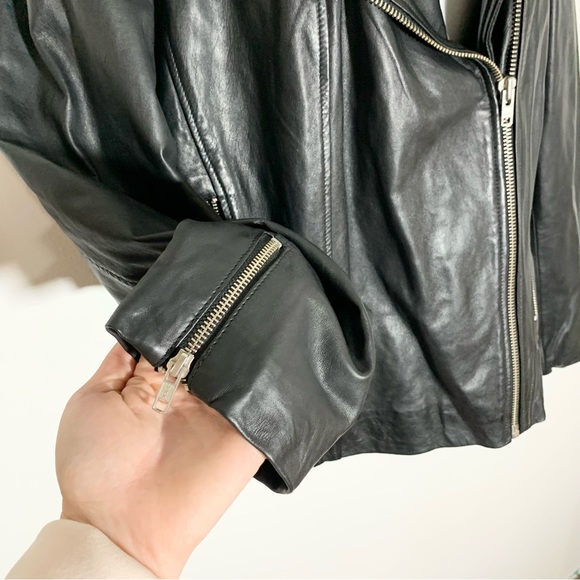 Sly & co 100% genuine leather black Moto jacket - Picture 7 of 8